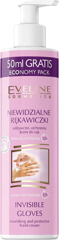 Negovalni in zaščitni krem za roke Invisible Gloves Eveline Cosmetics, 245 ml