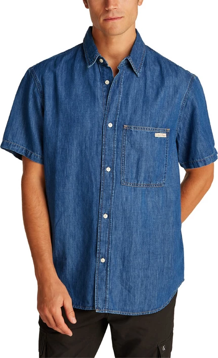 Majica za moške Calvin Klein Jeans, svetlo modra