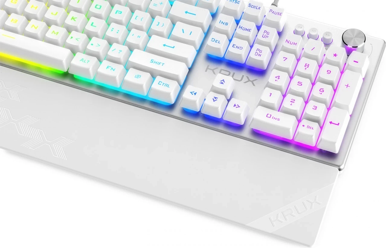 Gaming tipkovnica Frost Silver-White KRUX, RGB