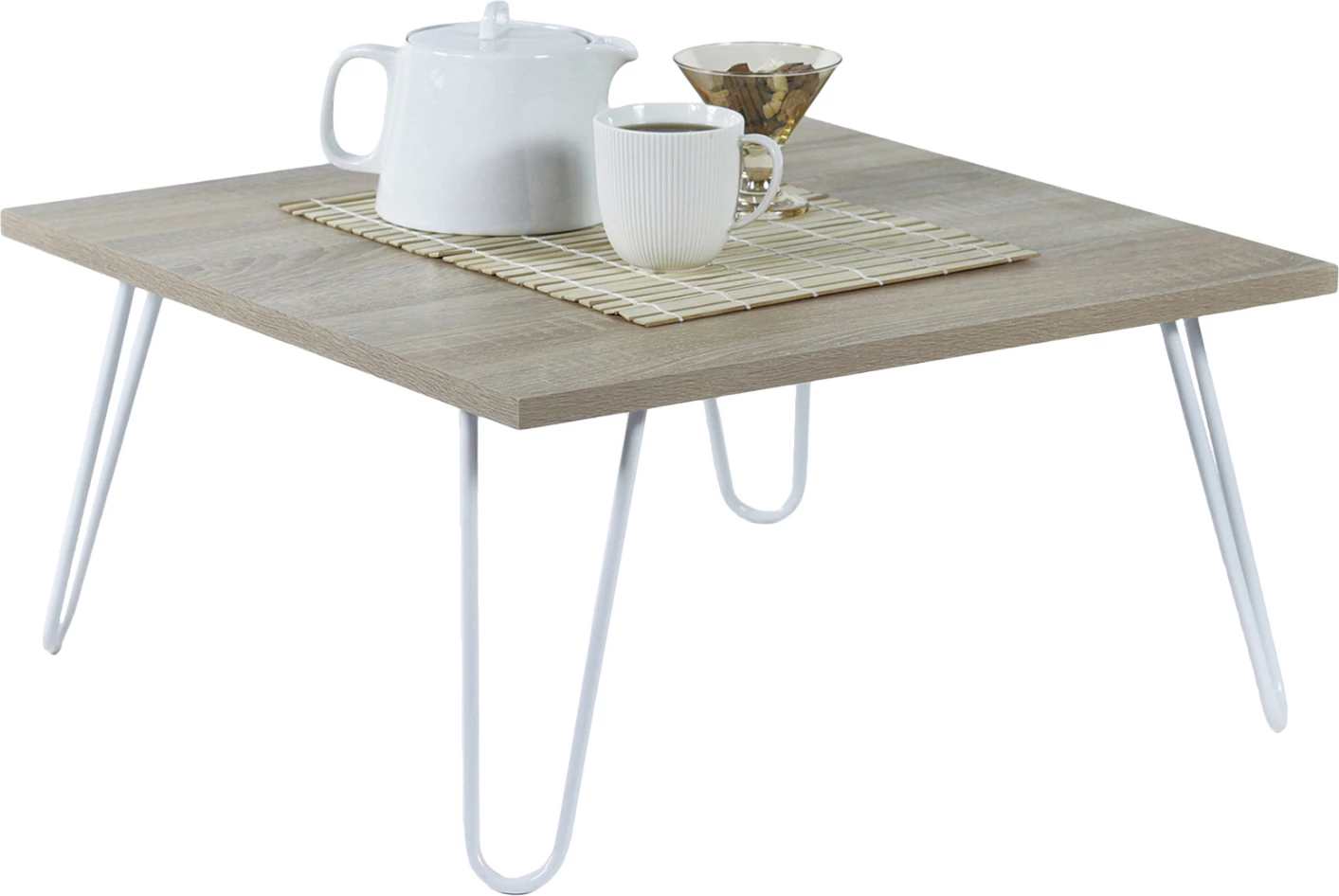 Klubska miza DIANE FH9180.01 sonama bela 60x60x29Y cm