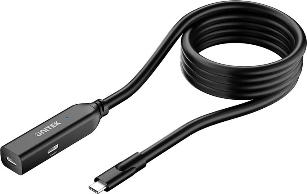 Podaljševalni kabel USB-C 5 m, 10 Gbps, črn Unitek