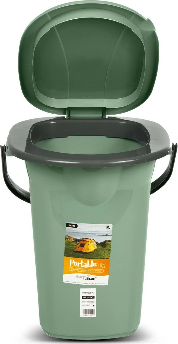 Prenosni stranišče GreenBlue GB320GG, zeleno-sivo