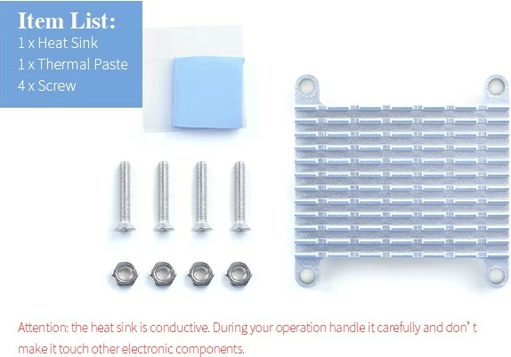 Heatsink za NanoPi Neo/Neo2 ALLNET FriendlyELEC, komplet 50 kosov Heatsink za NanoPi Neo/Neo2 ALLNET FriendlyELEC, komplet 50 kosov