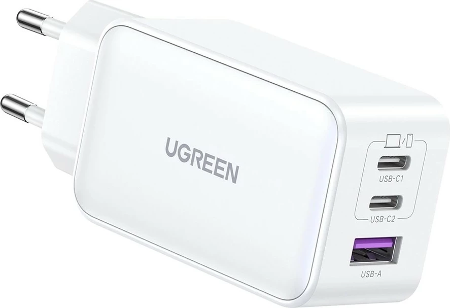 Hitro polnjenje 140W, 2x USB-C + 1x USB-A Ugreen Nexode, bel