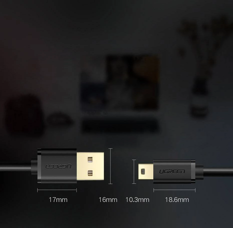 Kabel USB mini USB UGREEN 30472, 2 m, črn Kabel USB mini USB UGREEN 30472, 2 m, črn