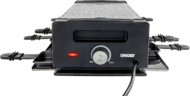 Grill raclette za 8 oseb UNOLD 48730, plastika, nerjaveče jeklo, črn Grill raclette za 8 oseb UNOLD 48730, plastika, nerjaveče jeklo, črn
