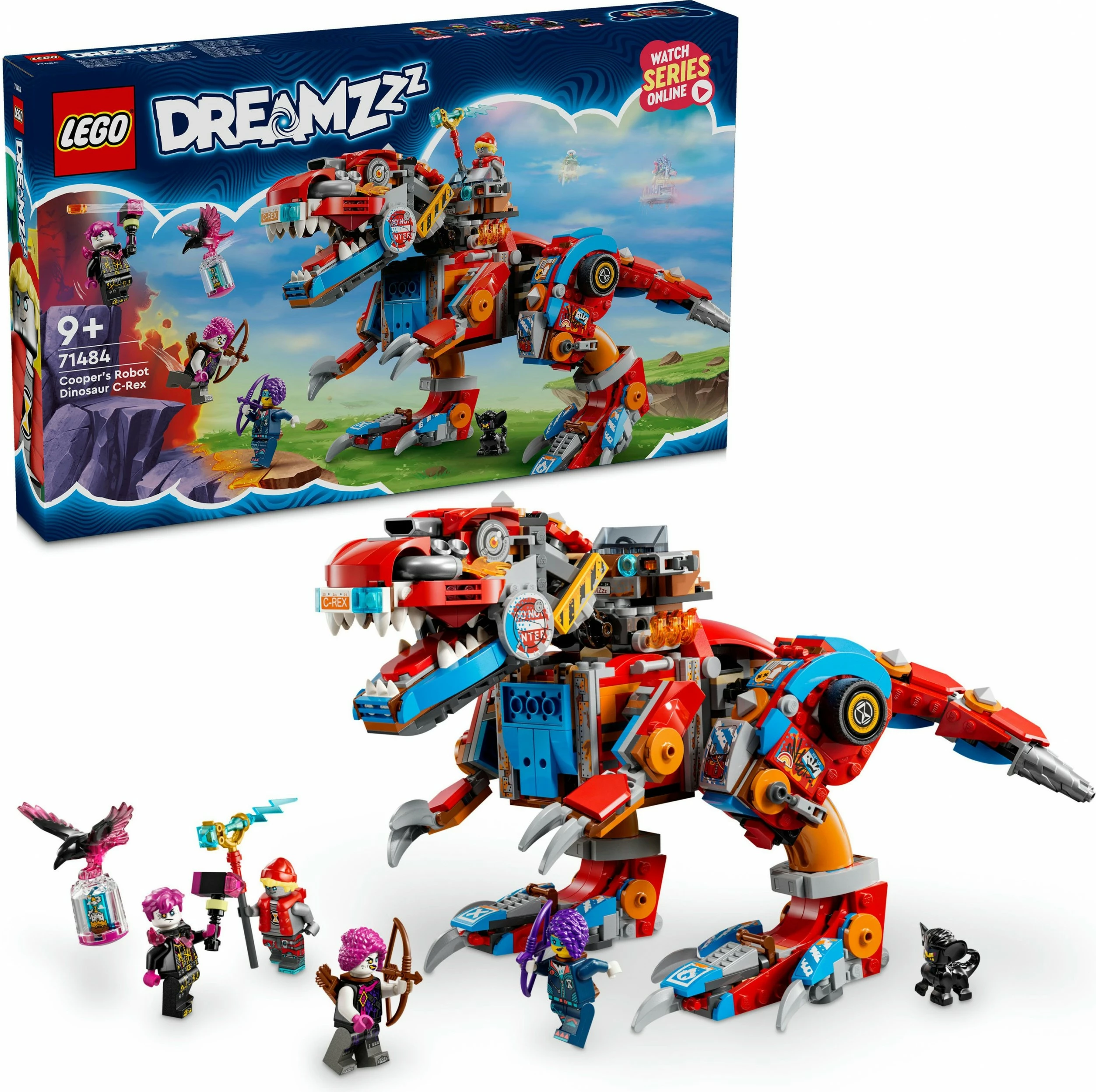 Gradbeni set Cooper's Dino-Mech C-Rex, LEGO DREAMZzz 71484, večbarven