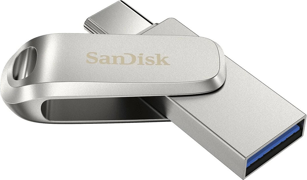 USB ključek SanDisk Ultra Dual Drive Luxe, 512 GB, USB Type-A / USB Type-C, inox USB ključek SanDisk Ultra Dual Drive Luxe, 512 GB, USB Type-A / USB Type-C, inox