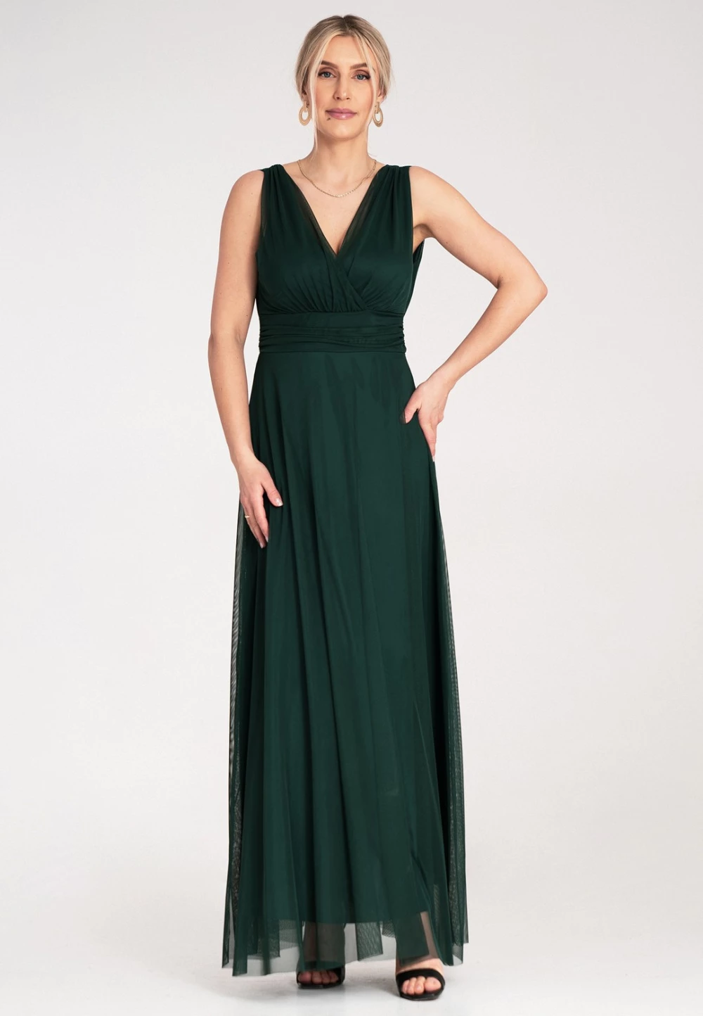 Maxi obleka Figl 214774, zelena