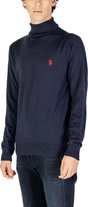 Pulover z visokim ovratnikom, U.S. Polo Assn., moški, moder