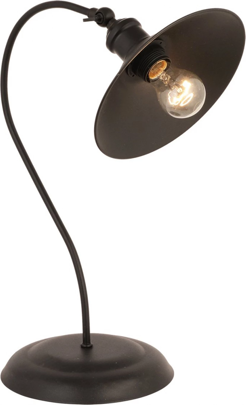 Kovinska namizna svetilka v črni barvi FH7571.01 22x50 cm