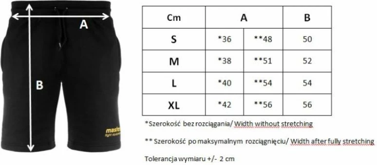 Šorce za moške Masters, črni