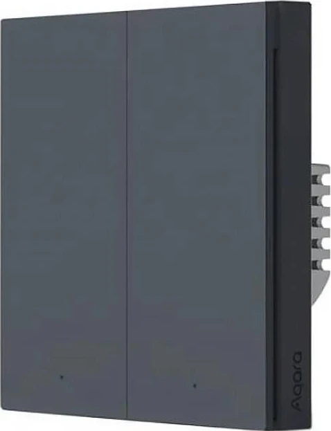 Dvojni stikalo z nevtralnim vodnikom Aqara H1 WS-EUK04-G, črno