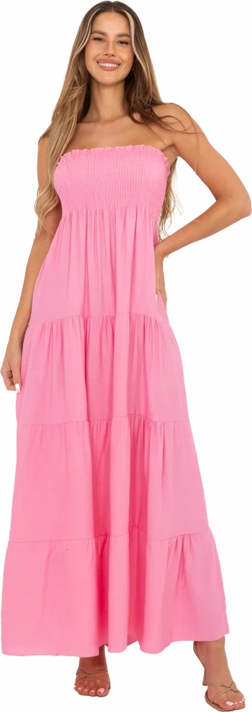 Poletna maxi obleka Italy Moda 214483, roza
