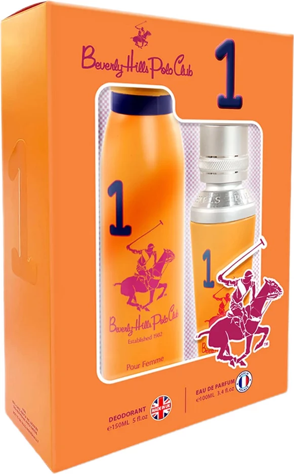 Set Eau de Parfum in deodorant za ženske Beverly Hills Polo Club Women One, 100 ml + 150 ml