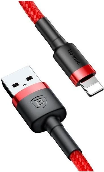 Kabel USB v Lightning Baseus Cafule, 2.4A, 0,5 m, rdeč