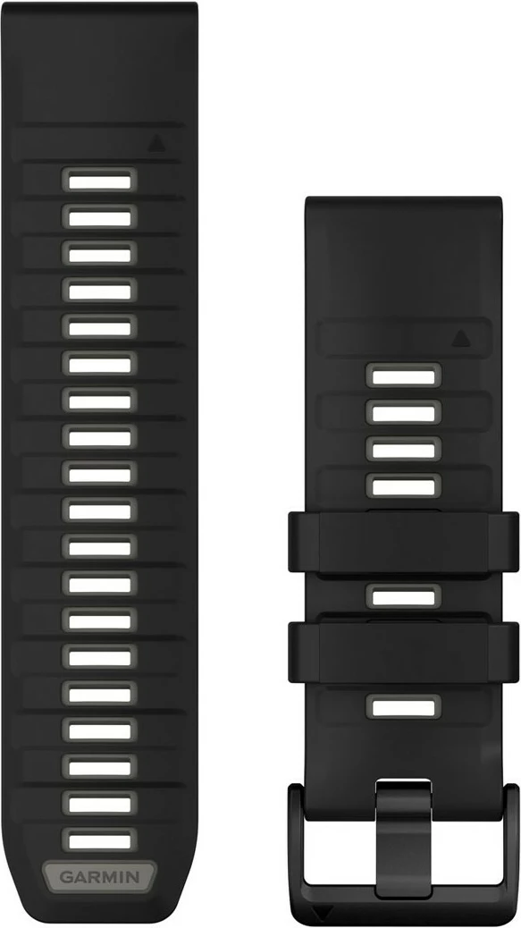 Silikonski pašček 26 mm za pametno uro Garmin QuickFit, črno/siv