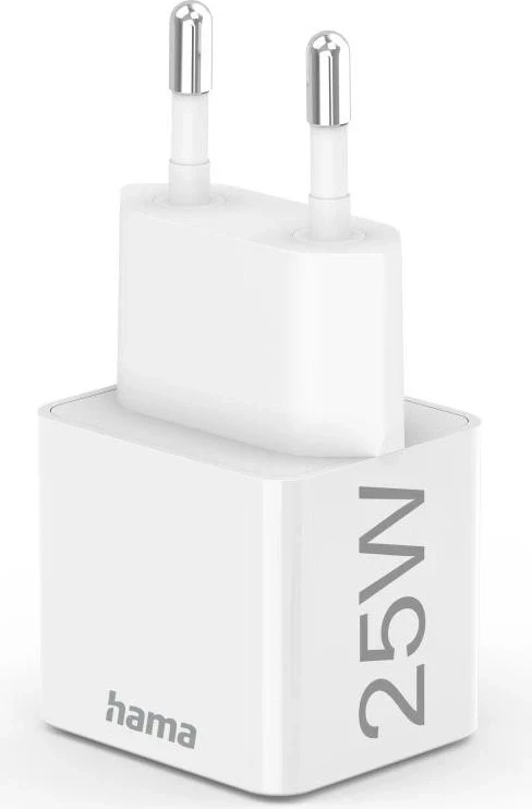 Kompaktni polnilec za mobilne telefone Hama mini, 25 W, bel