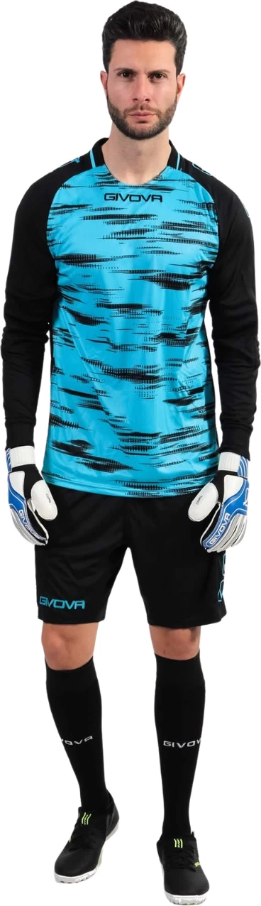 Komplet vratarja unisex, črno-turkuizen Givova