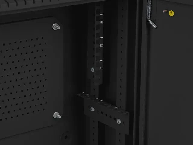 Stenska rack omara LANBERG 19 palcev 7U (4U+3U) 540x200, črna