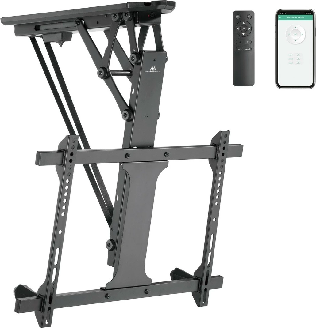 Električni stropni nosilec za TV Maclean MC-880T, 32–70 inč, do 35 kg, črn