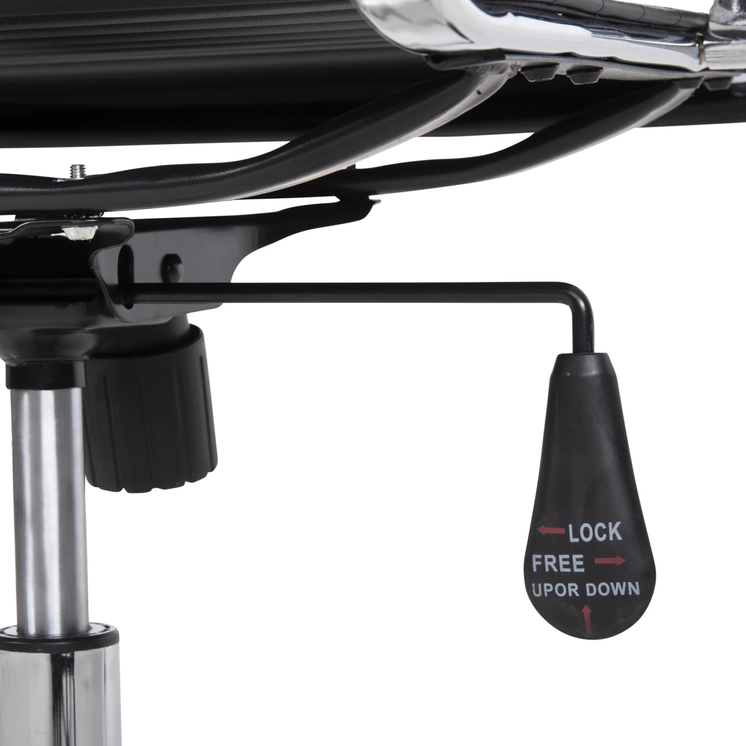 Pisarniški stol za vodje BOSS FH1059.31 črn PU-kromiran kovinski okvir in podstavek 54x57x110Hcm