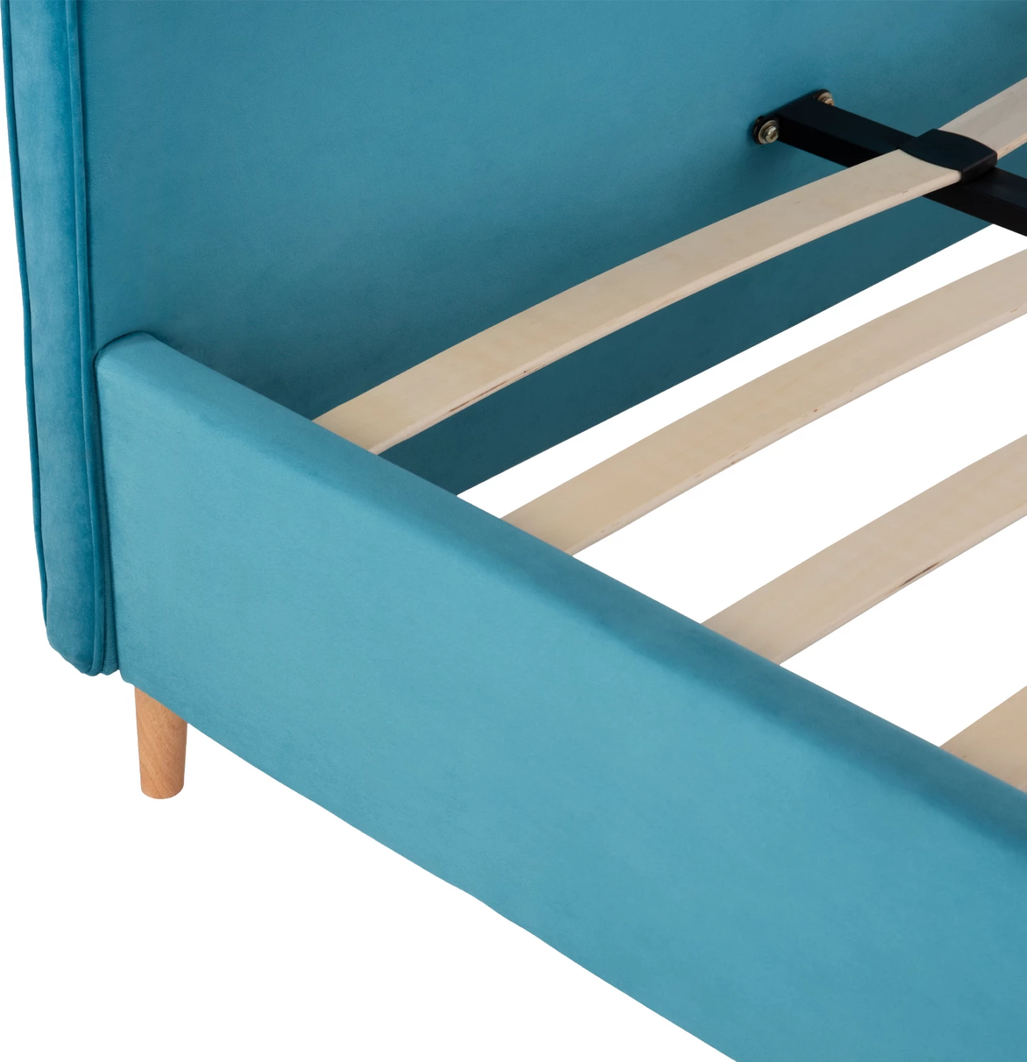 Postelja MAYLIN FH598.08 z modro-zelenim žametom za vzmetnico 120x200 cm