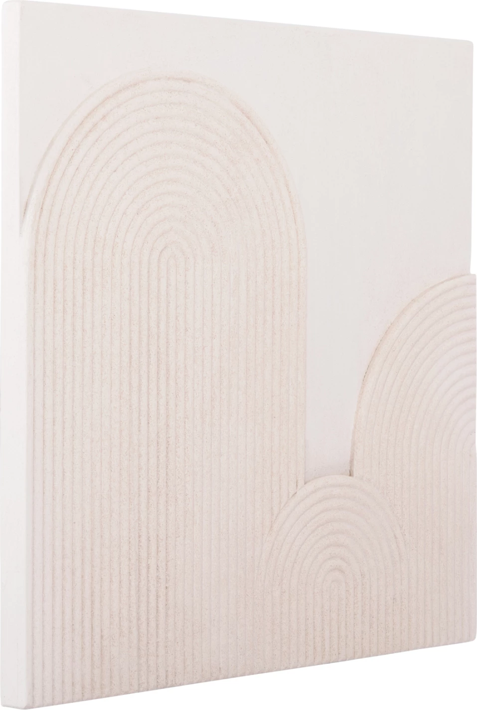 Stenski dekorativni panel kvadratne serije Santorini FH4517 MDF v umazano beli barvi 80x4.5(debelina)x80Hcm