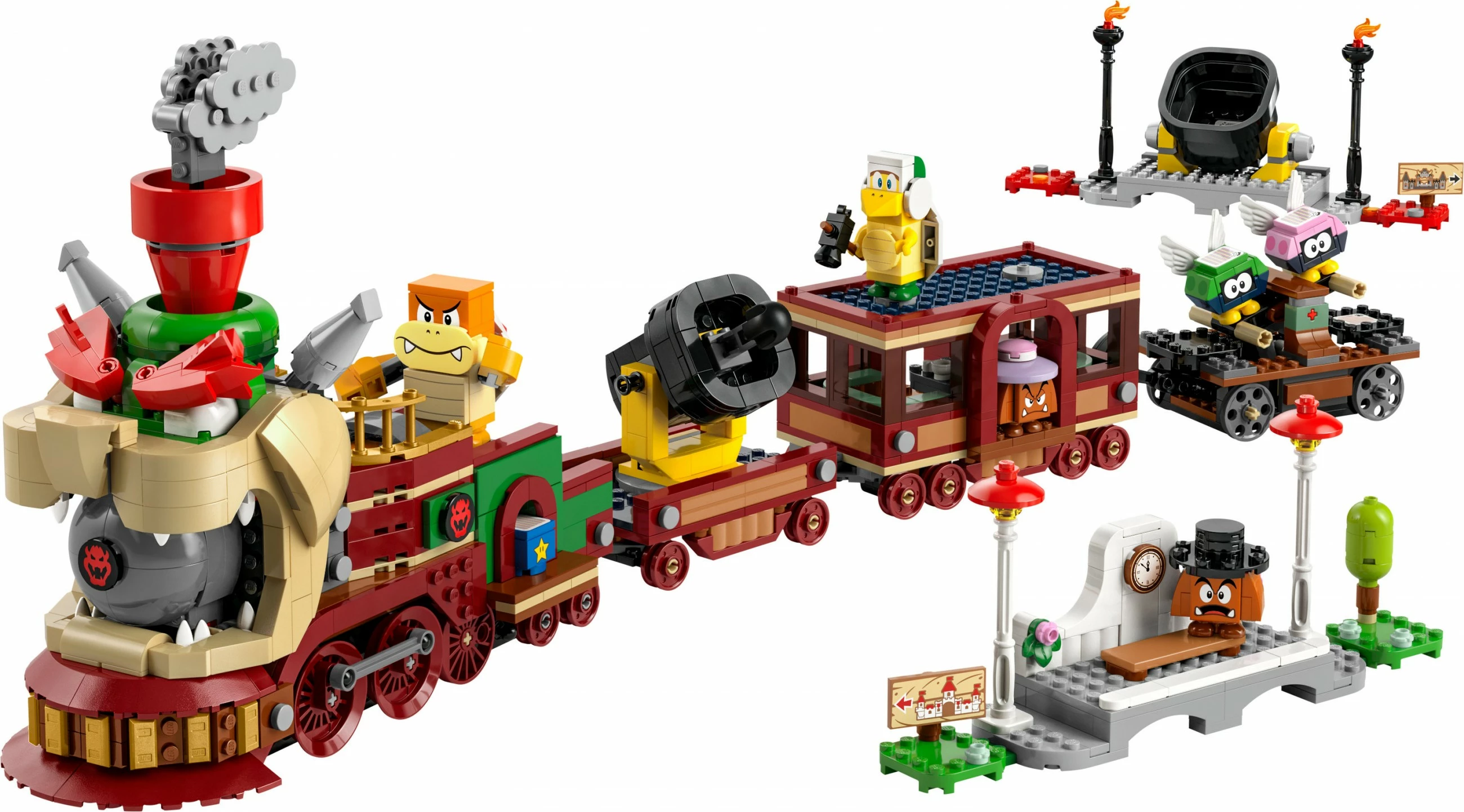 Set gradnje Super Mario Bowser Express Train LEGO 71437, večbarven
