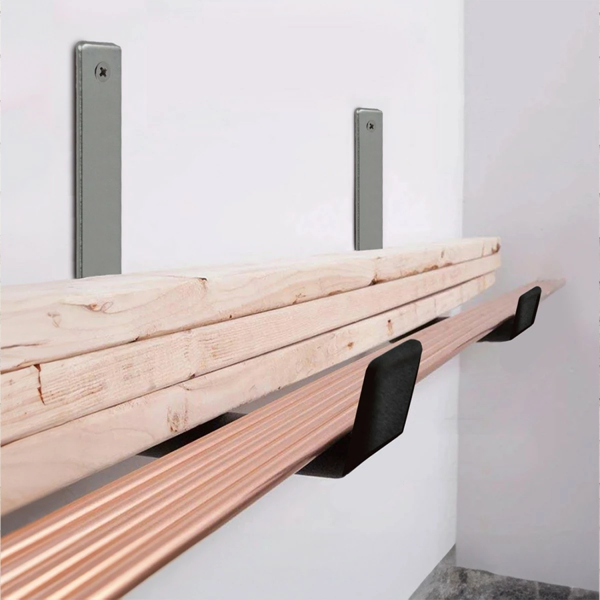 Stenski nosilec iz jekla Maclean MC-483, za pnevmatike/kolesa/ščege, 5 kg, črn