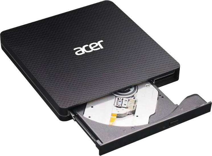 Zunanji DVD zapisovalnik Acer AXD001, USB 3.2, za prenosnik, črn