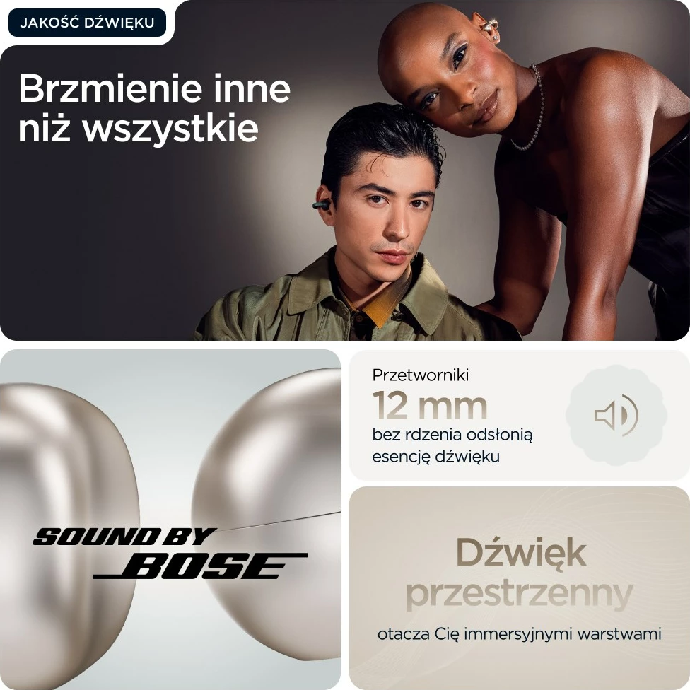 Brezžične slušalke z zanko za uho Motorola moto buds loop, bež