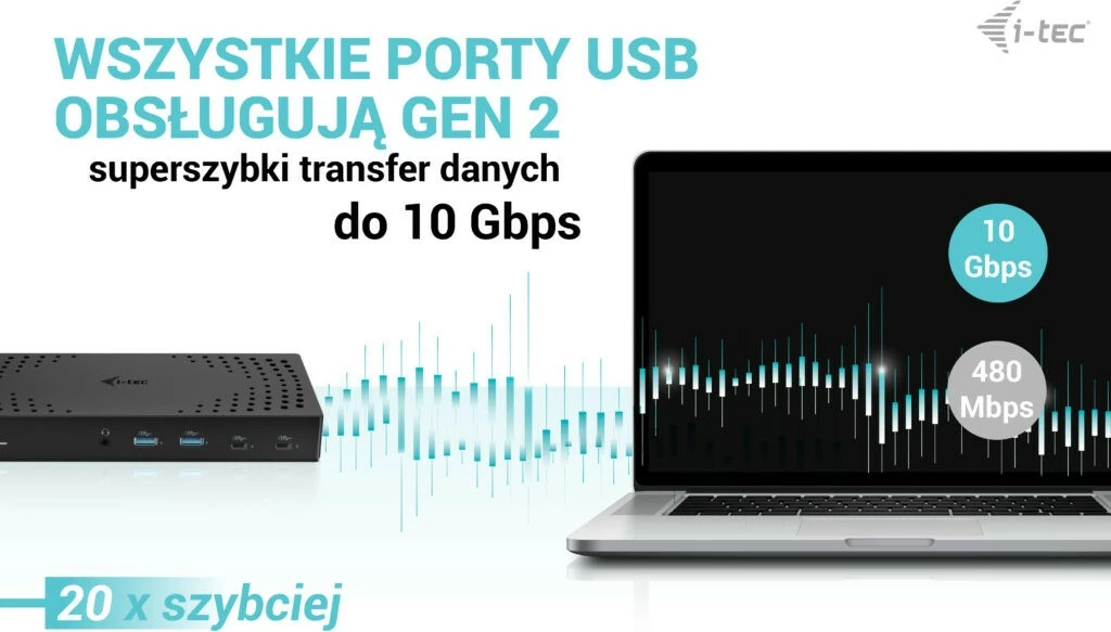 Dokovna postaja i-tec CATRIPLE4KDOCKPD2, 3x 4K, USB 3.0/USB-C/Thunderbolt, 100W, črna