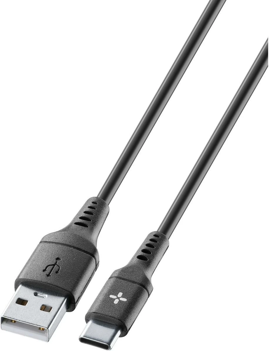 Kabel USB-A na USB-C 1 m, črn, Cellularline Ploos