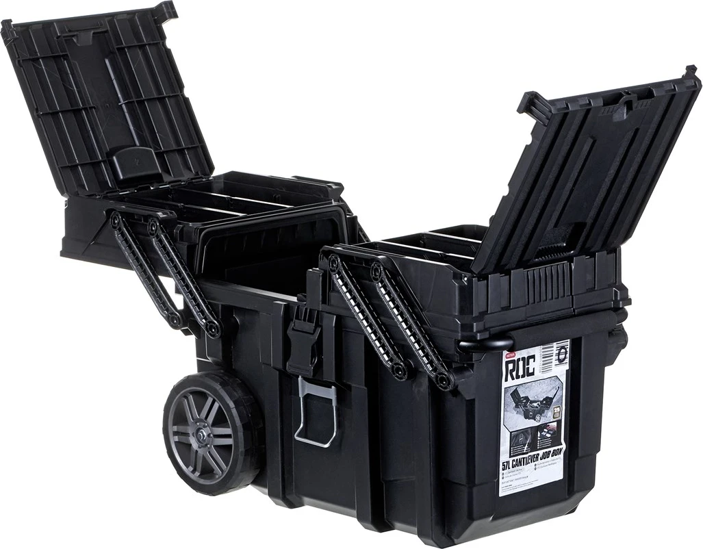 Kovček za orodje na kolesih Cantilever Keter, črn