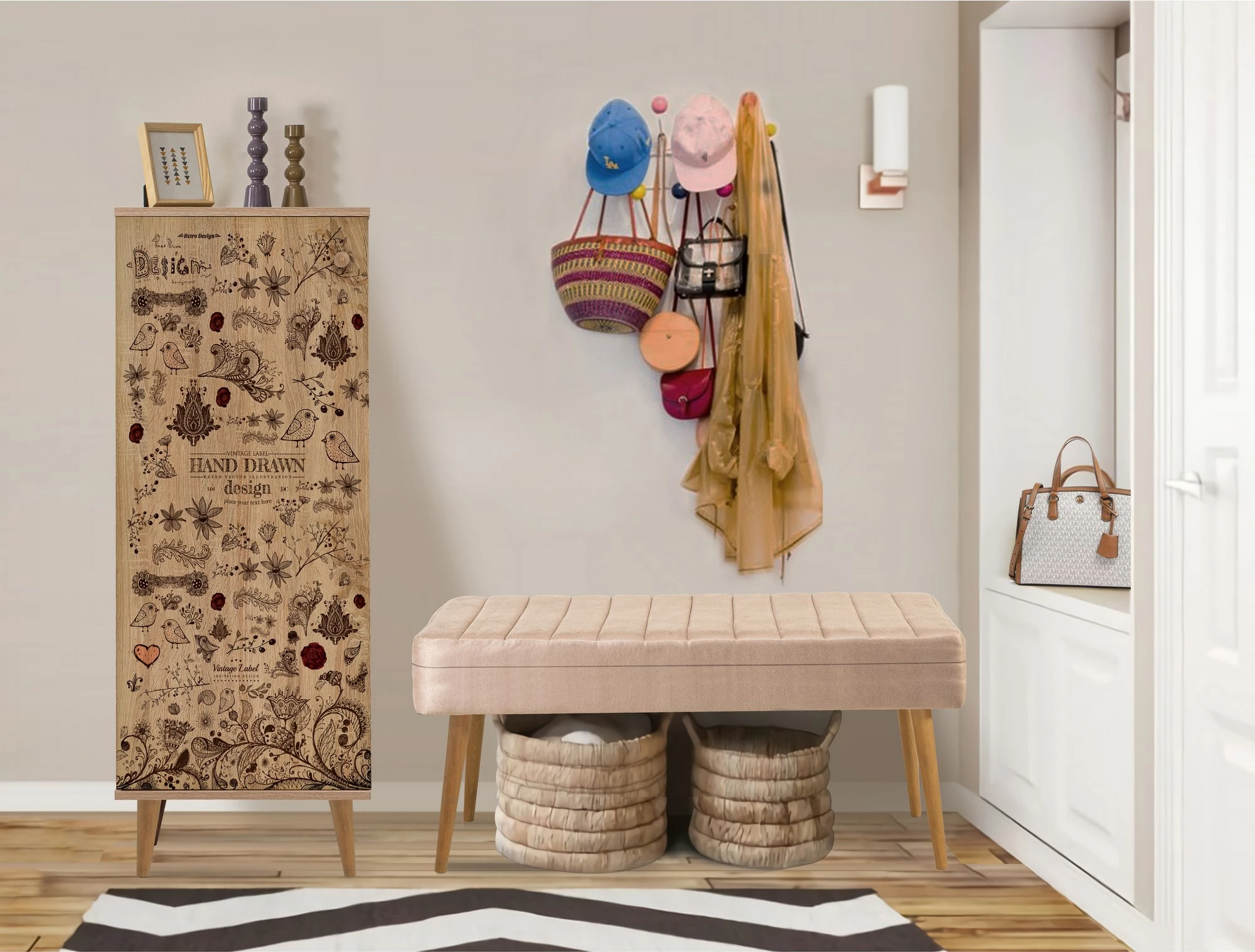 Komplet pohištva za hodnik Sonomo & Stone, Skye Decor, Filinta - 731 - 0900