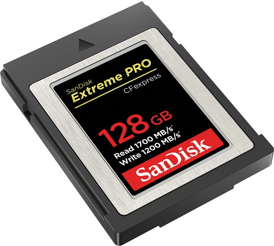 Pomnilniška kartica Extreme PRO CFexpress 128GB Sandisk, 1700MB/s, 1200MB/s, črna Pomnilniška kartica Extreme PRO CFexpress 128GB Sandisk, 1700MB/s, 1200MB/s, črna
