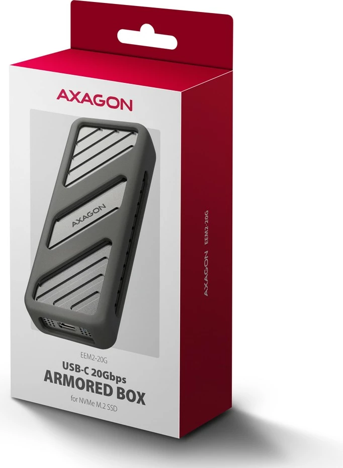 Zunanje ohišje za SSD M.2 NVMe AXAGON EEM2-20G, USB-C 3.2 Gen 2x2, 20Gbps, alumin, črno Zunanje ohišje za SSD M.2 NVMe AXAGON EEM2-20G, USB-C 3.2 Gen 2x2, 20Gbps, alumin, črno