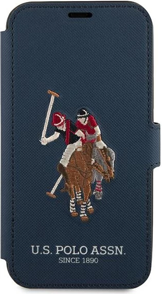 Ovitek U.S. Polo Assn. USFLBKP12MPUGFLNV za iPhone 12/12 Pro, vezen polo, grenadina/modro
