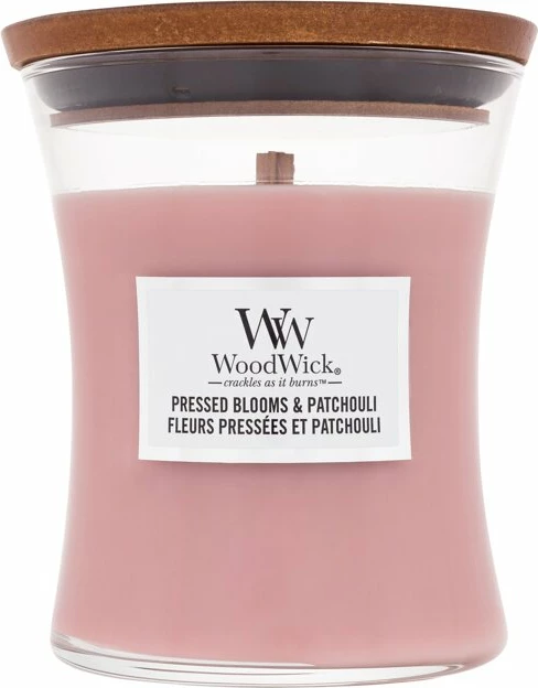 Scented Candle WoodWick Pressed Blooms & Patchouli, 275g