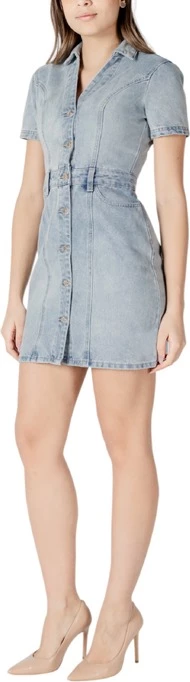 Obleka Morgan De Toi za ženske, svetlo modra