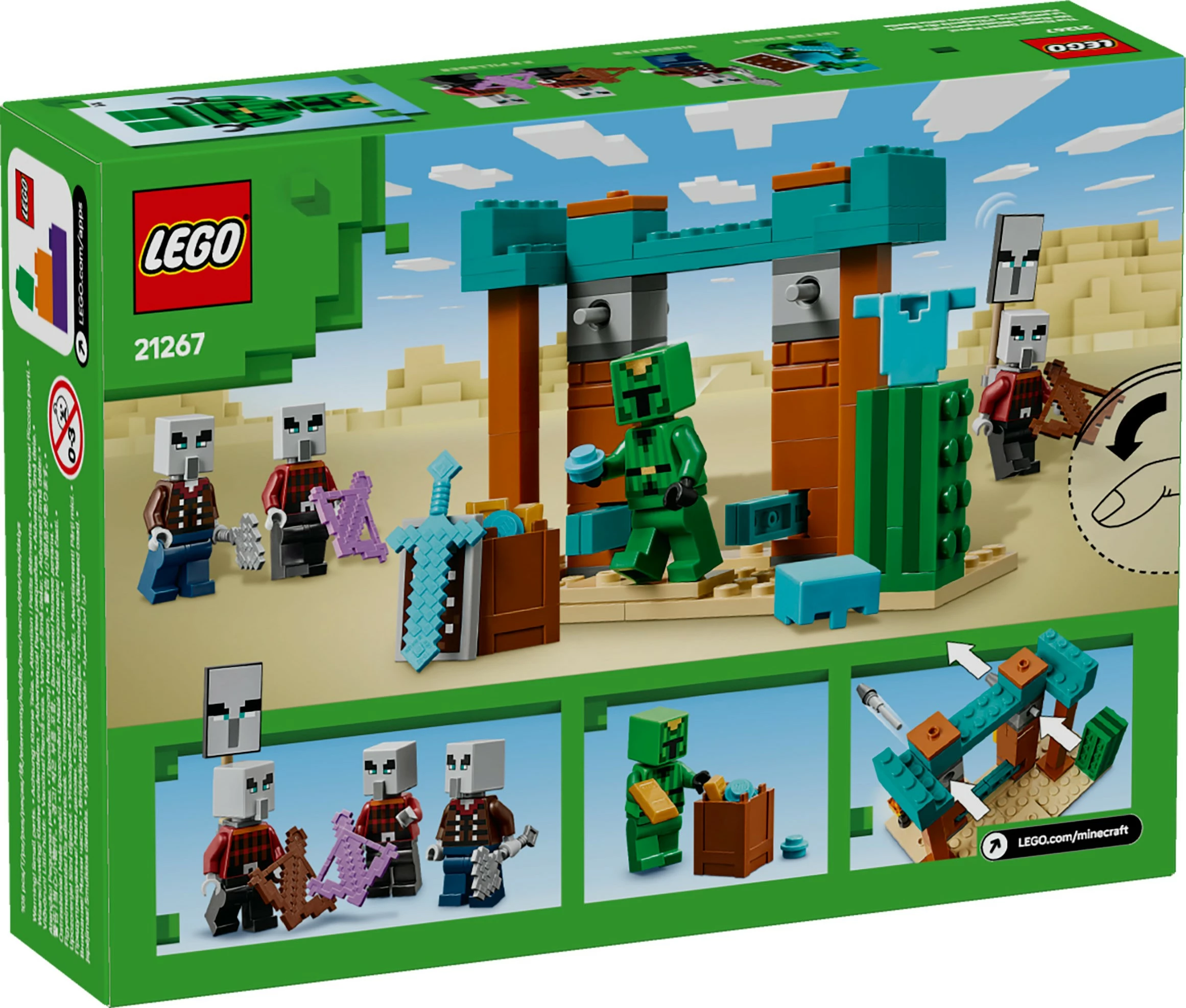 Set za sestavljanje Minecraft 21267, 105 kosov, večbarven