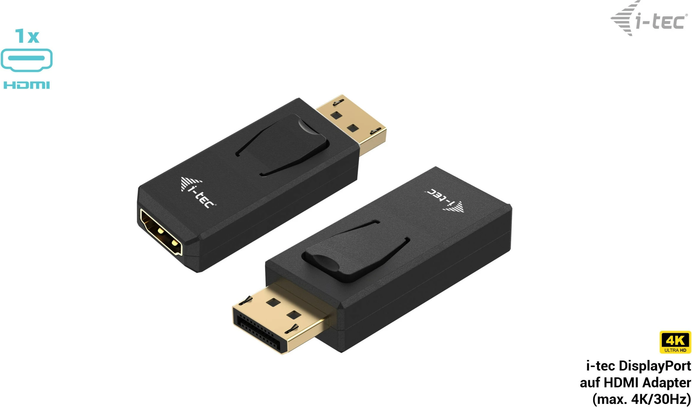 Pasivni adapter DisplayPort v HDMI, I-Tec, črn