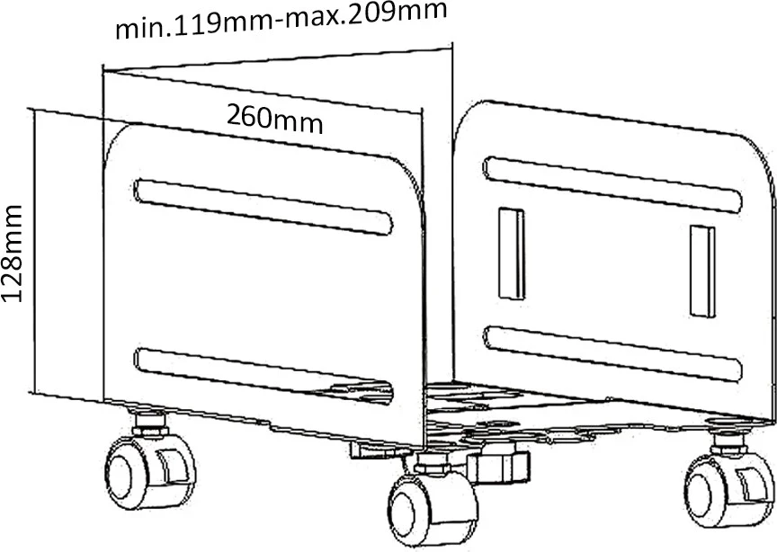 Premikajoča nosilna platforma Maclean Mount MC-851, črna