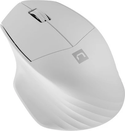 Brezžični maus, Natec Siskin 2, 1600 DPI, Bluetooth 5.0 + 2.4 GHz, bel
