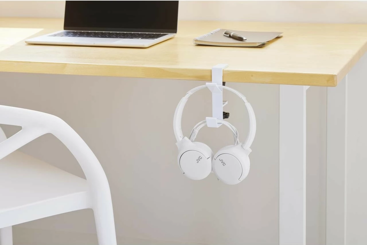 Slušalke USB-C z mikrofonom in krmilnikom, JVC HA-S33UC, kabel 1,2 m, bele