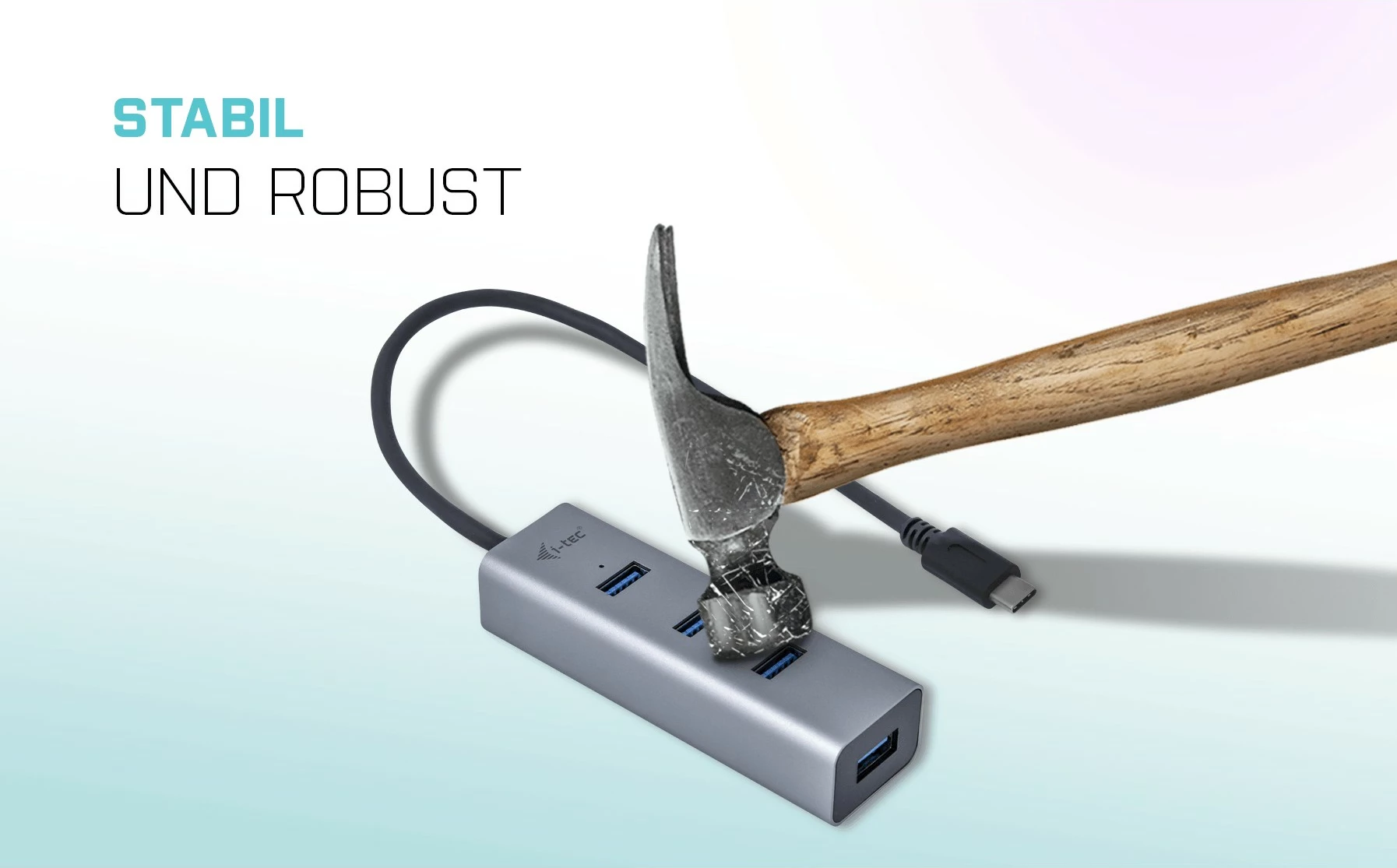 USB-C razdelilec I-Tec, 4 vrata, USB 3.2 Gen 1, 5000 Mbit/s, srebrno-siv