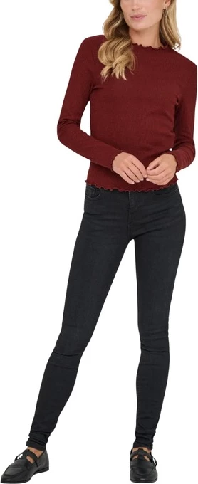 Pulover Only, ženski, bordeaux