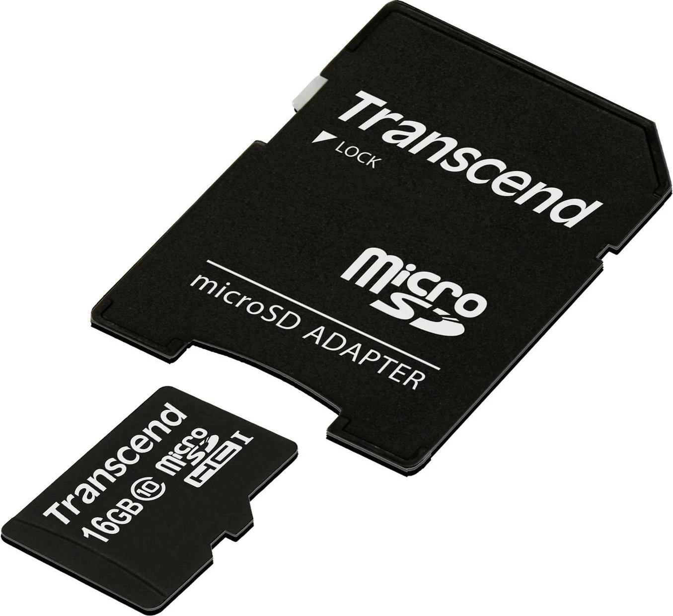 Kartica pomnilnika Transcend microSDHC 16GB, Class 10, z adapterjem, črna Kartica pomnilnika Transcend microSDHC 16GB, Class 10, z adapterjem, črna