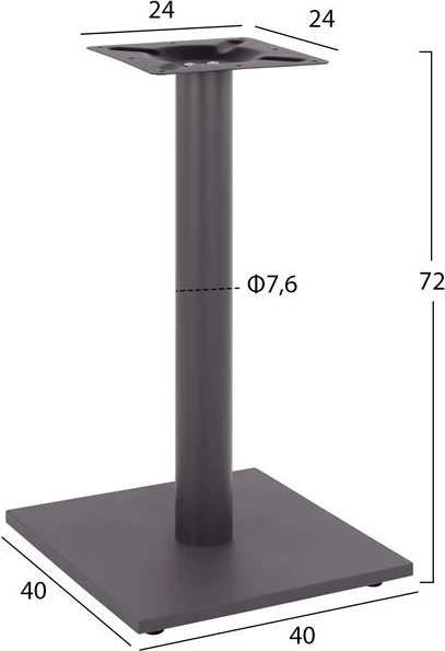 Osnovni kovinski sivi 40x40x72 z nastavljivci FH421.20